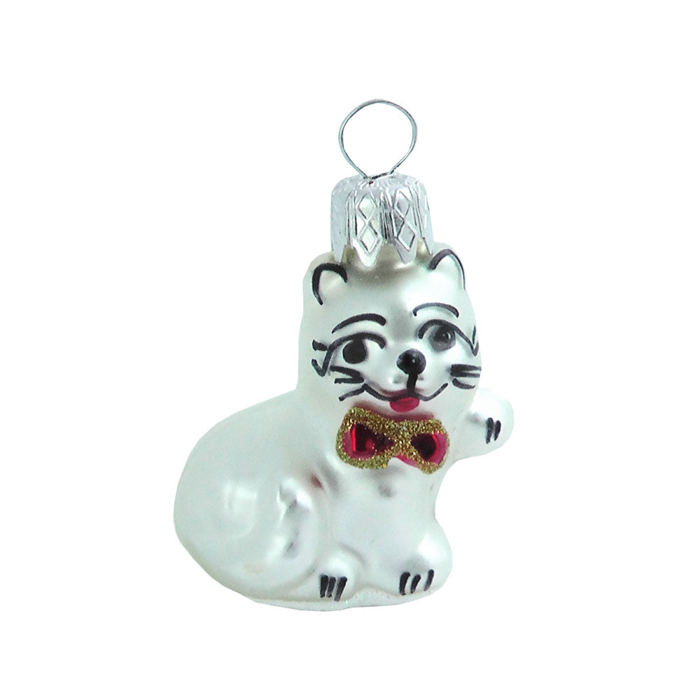 Katze Mini Christbaumschmuck Glas Weihnachtsbaumanhänger