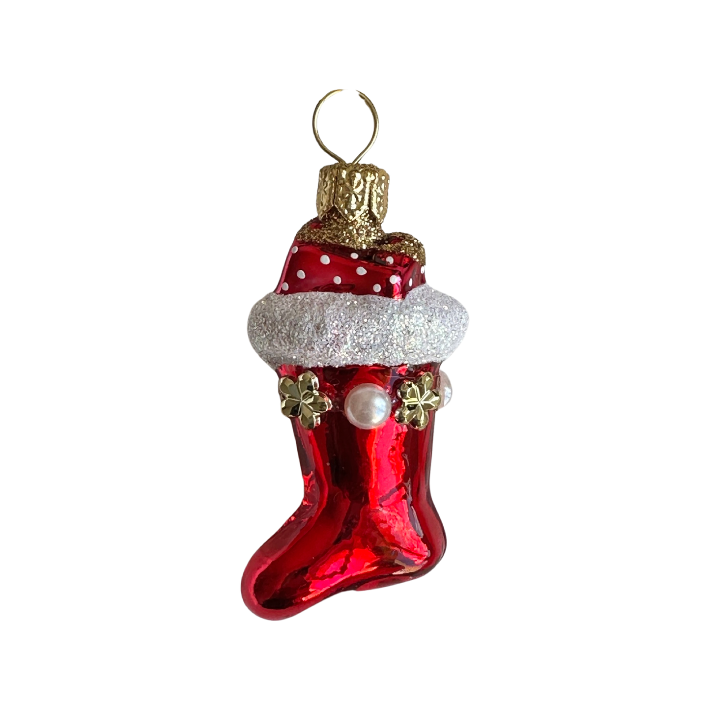 Weihnachtssocke Christbaumschmuck Glas Weihnachtsbaumanhänger