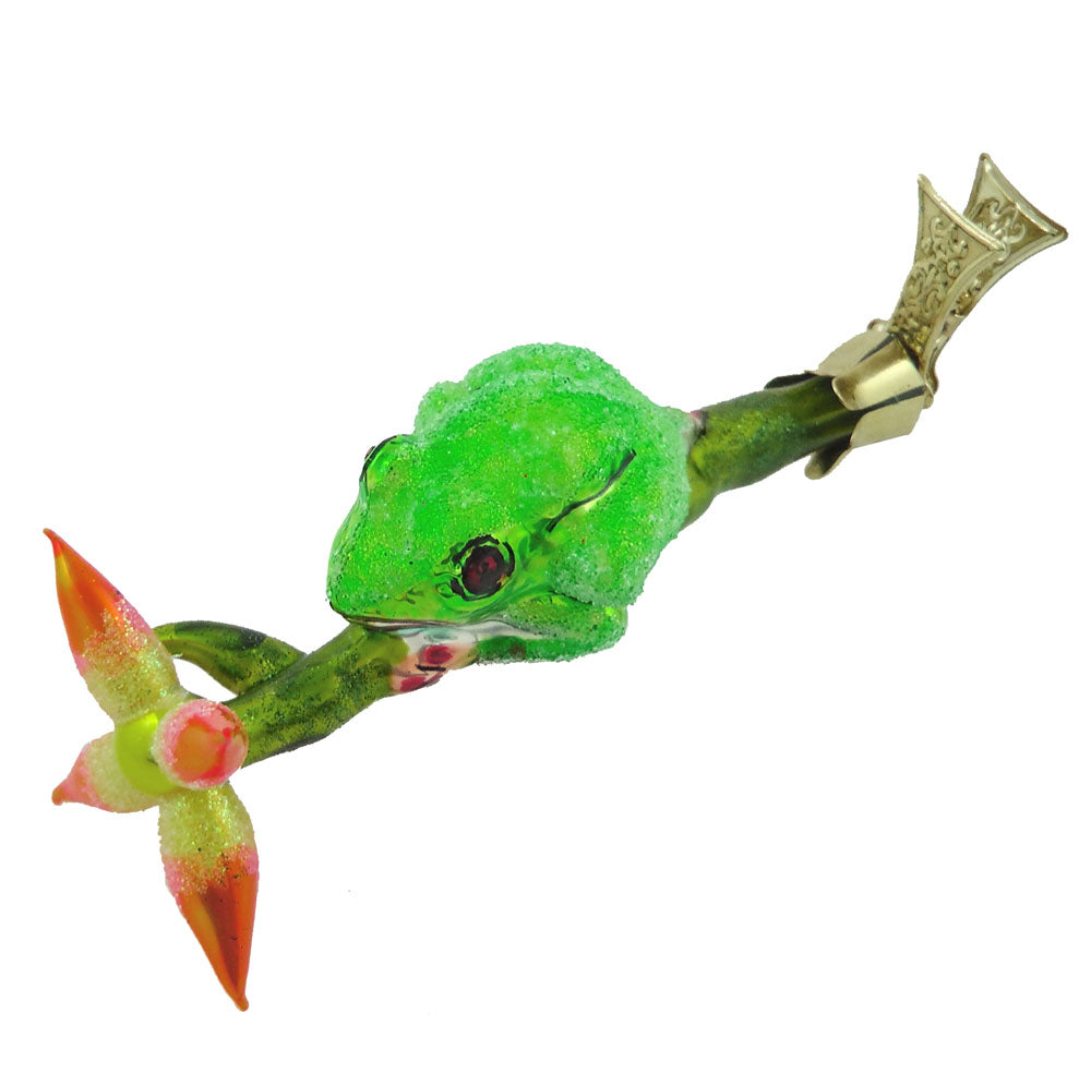 Frosch Mimi Christbaumschmuck Glas Tier Weihnachtsbaumanhänger