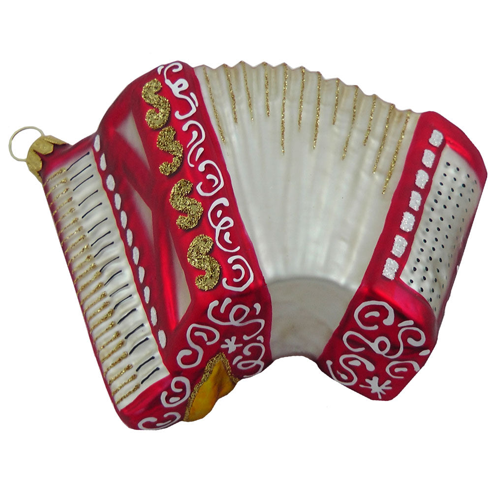 Akkordeon Christbaumschmuck Glas Weihnachten Anhänger