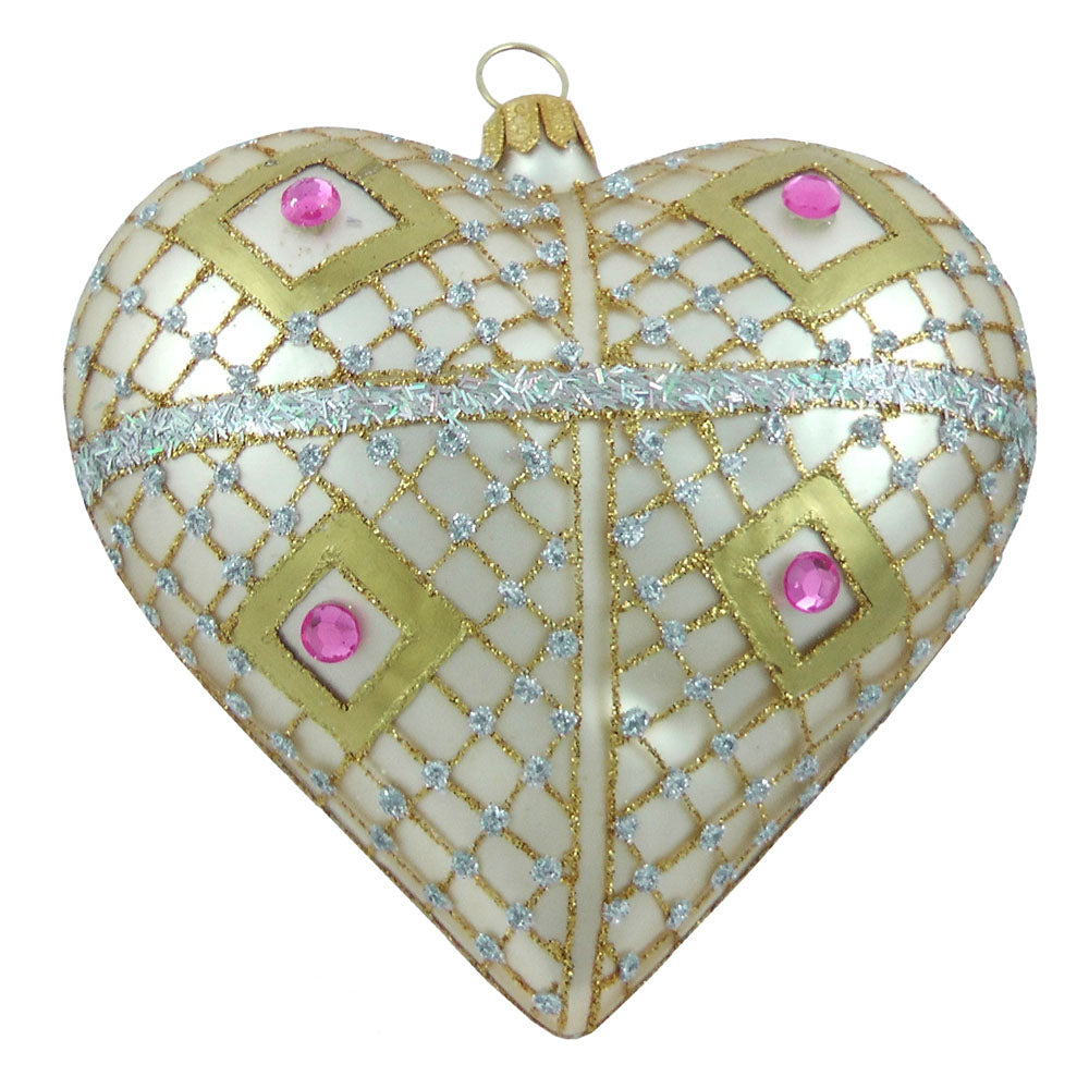 Herz Inse Christbaumschmuck Glas Weihnachtsbaumanhänger