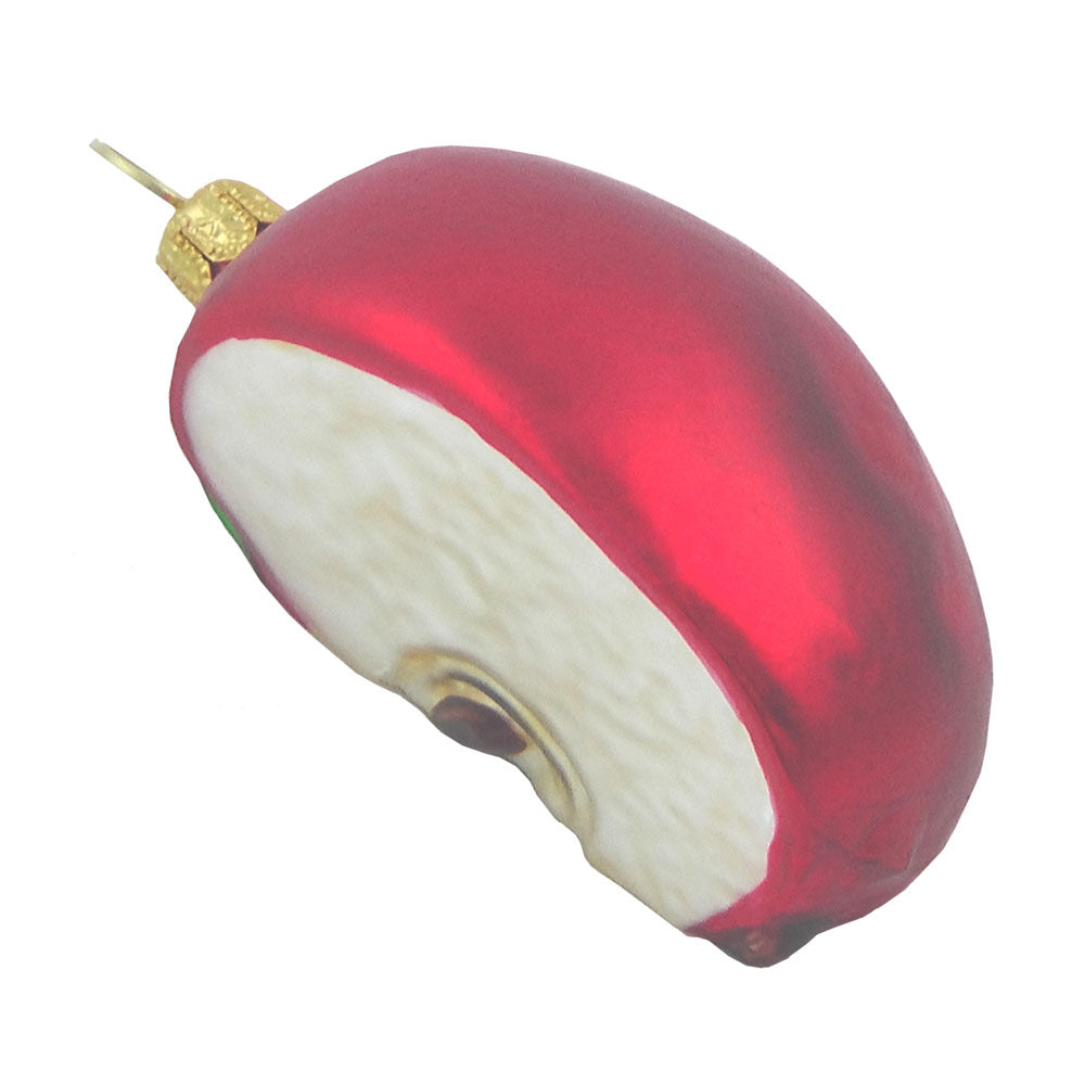 Apfel 1/4 Christbaumschmuck Glas Obstform Weihnachten Anhänger