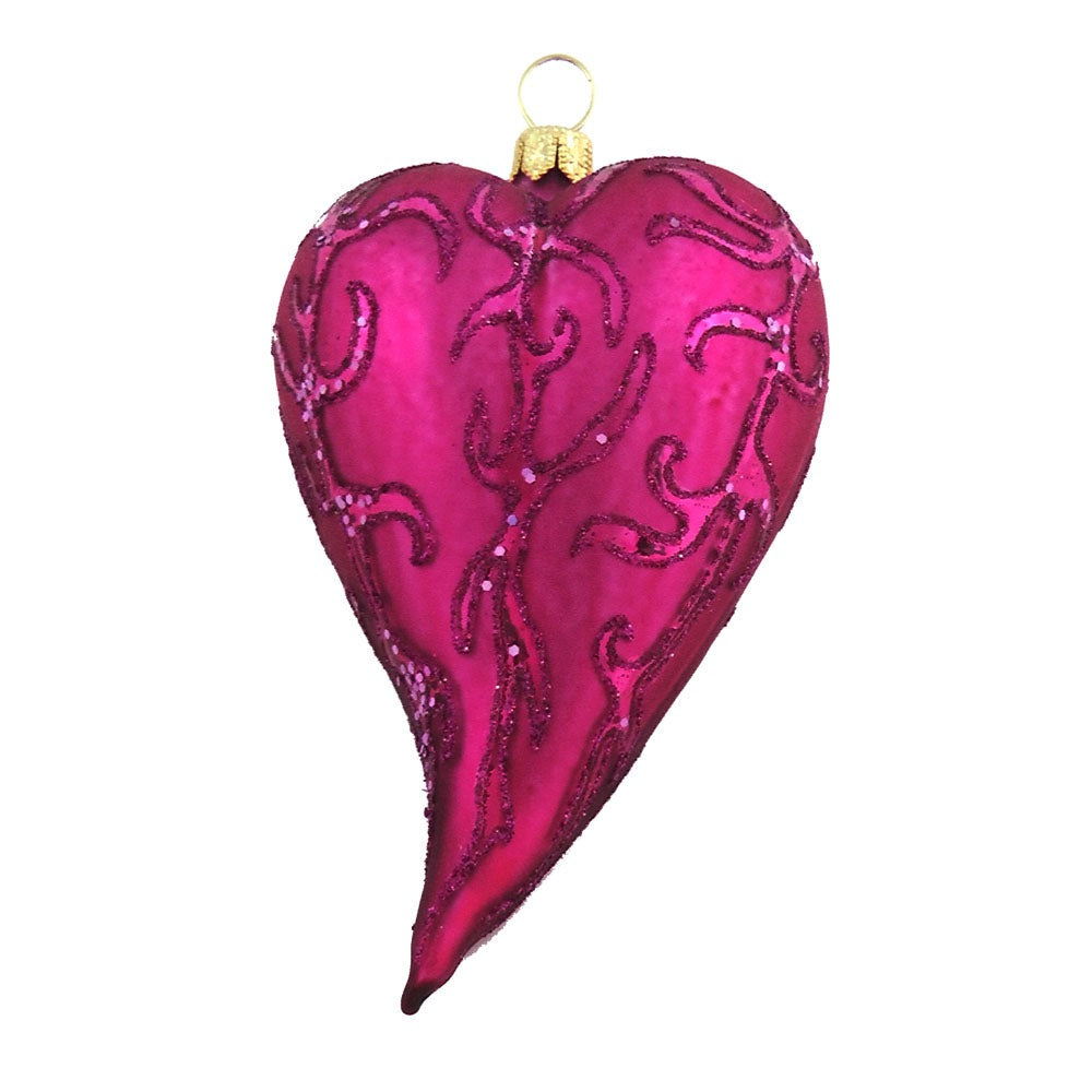 Herz Rosa Christbaumschmuck Glas Weihnachtsbaumanhänger