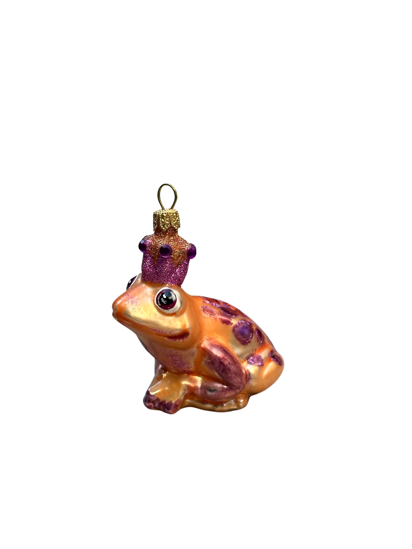 Froschkönig Christbaumschmuck Glas Tier Weihnachtsbaumanhänger