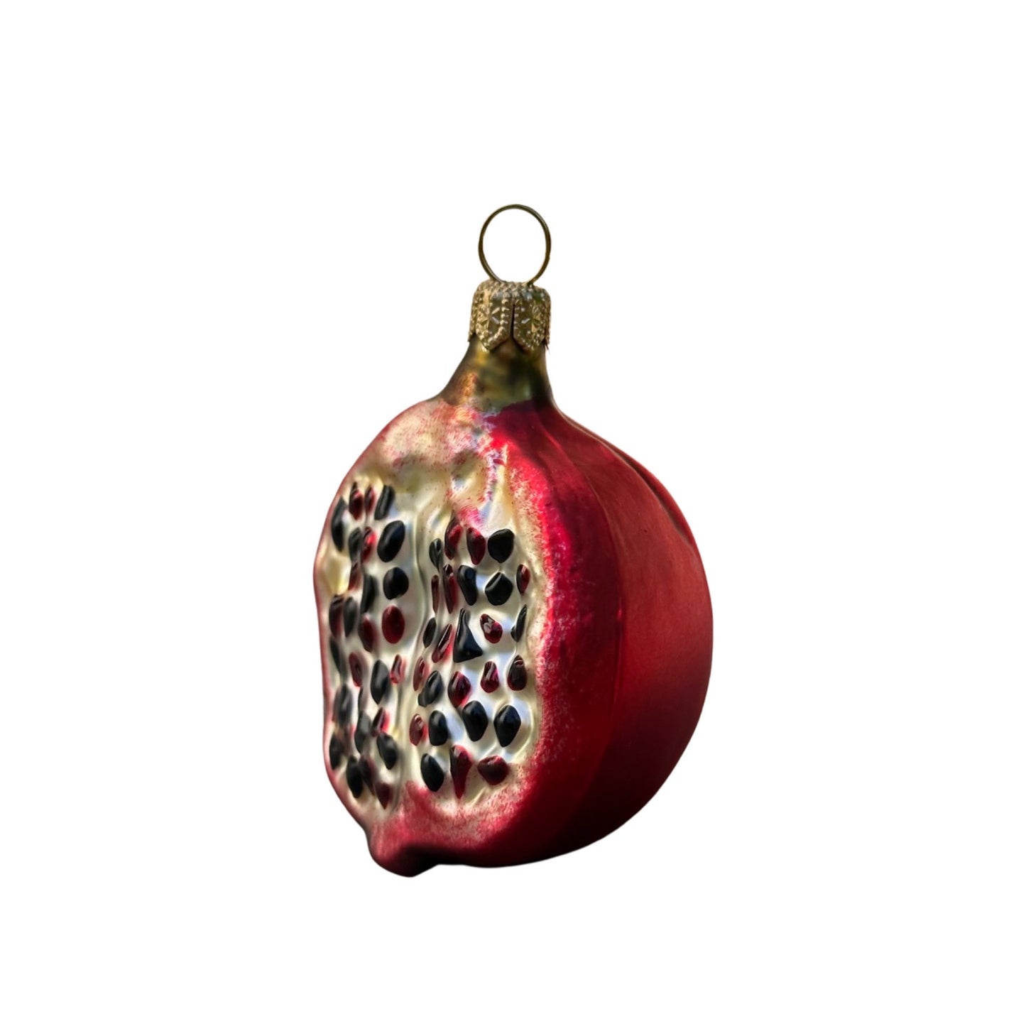 Granatapfel klein Christbaumschmuck Glas Obstform Weihnachtsbaumkugel