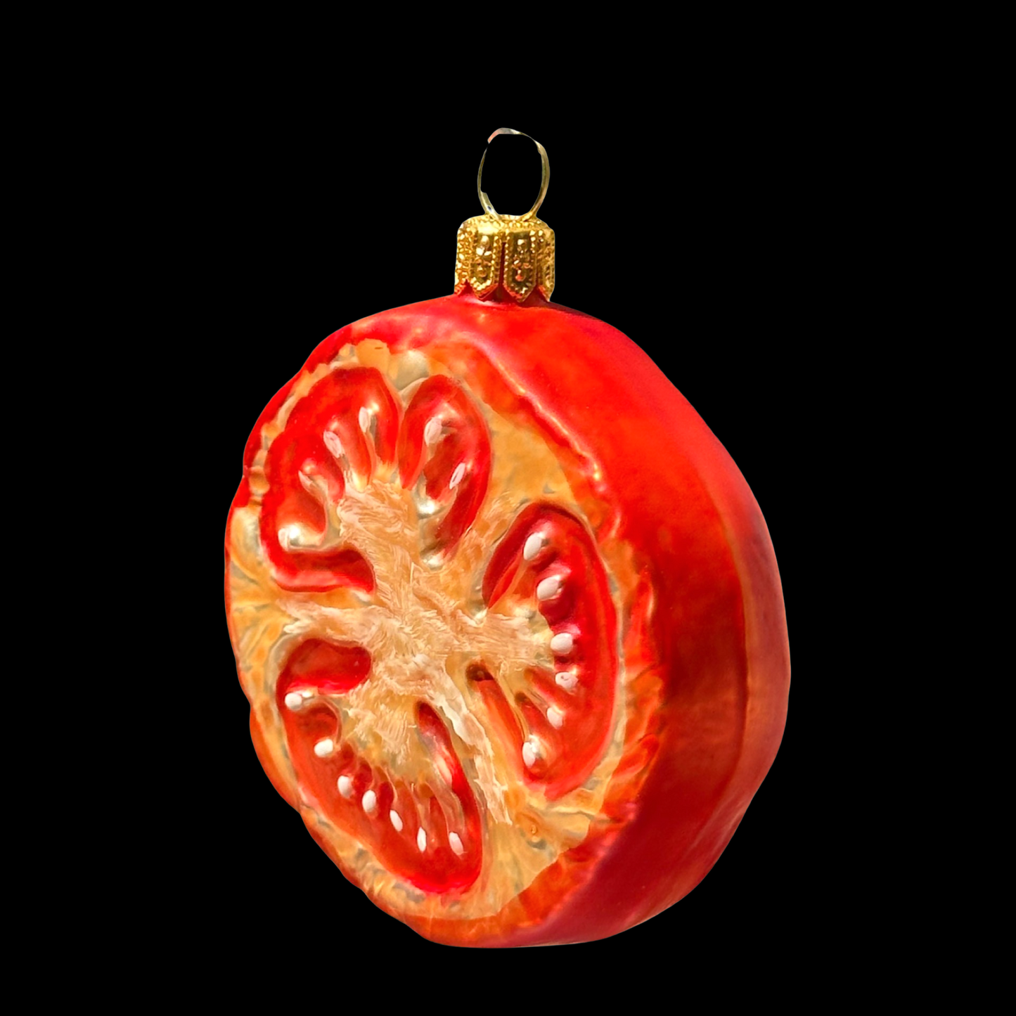 Tomatenscheibe Christbaumschmuck Glas Obstform Weihnachtsbaumkugel