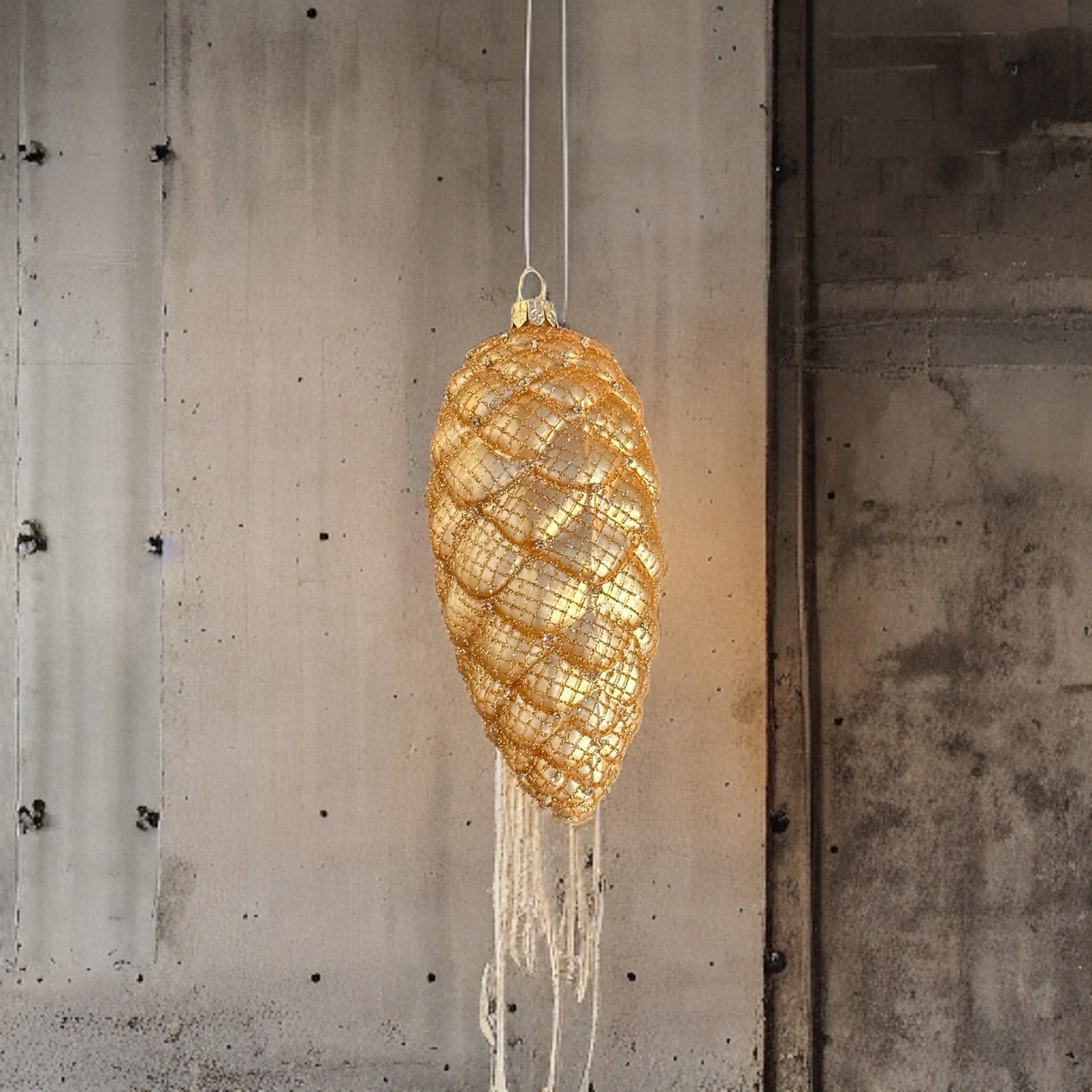 Tannenzapfen Christbaumschmuck Glas Weihnachtsbaumanhänger