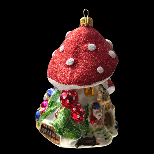 Zwergenhaus Christbaumschmuck Glas Weihnachtsbaumanhänger