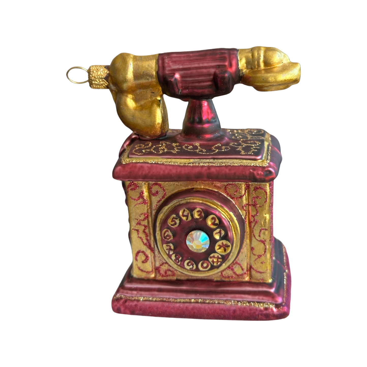 Telefon Christbaumschmuck Glas Weihnachtsbaumanhänger