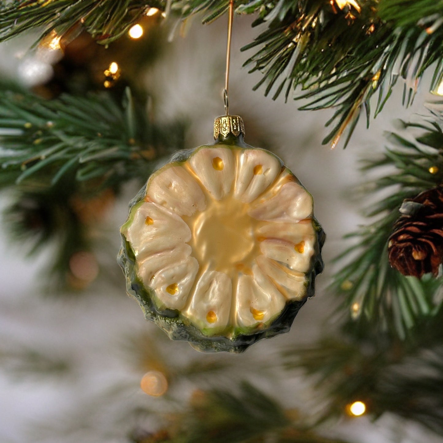 Ananasscheibe Christbaumschmuck Glas Obstform Weihnachten