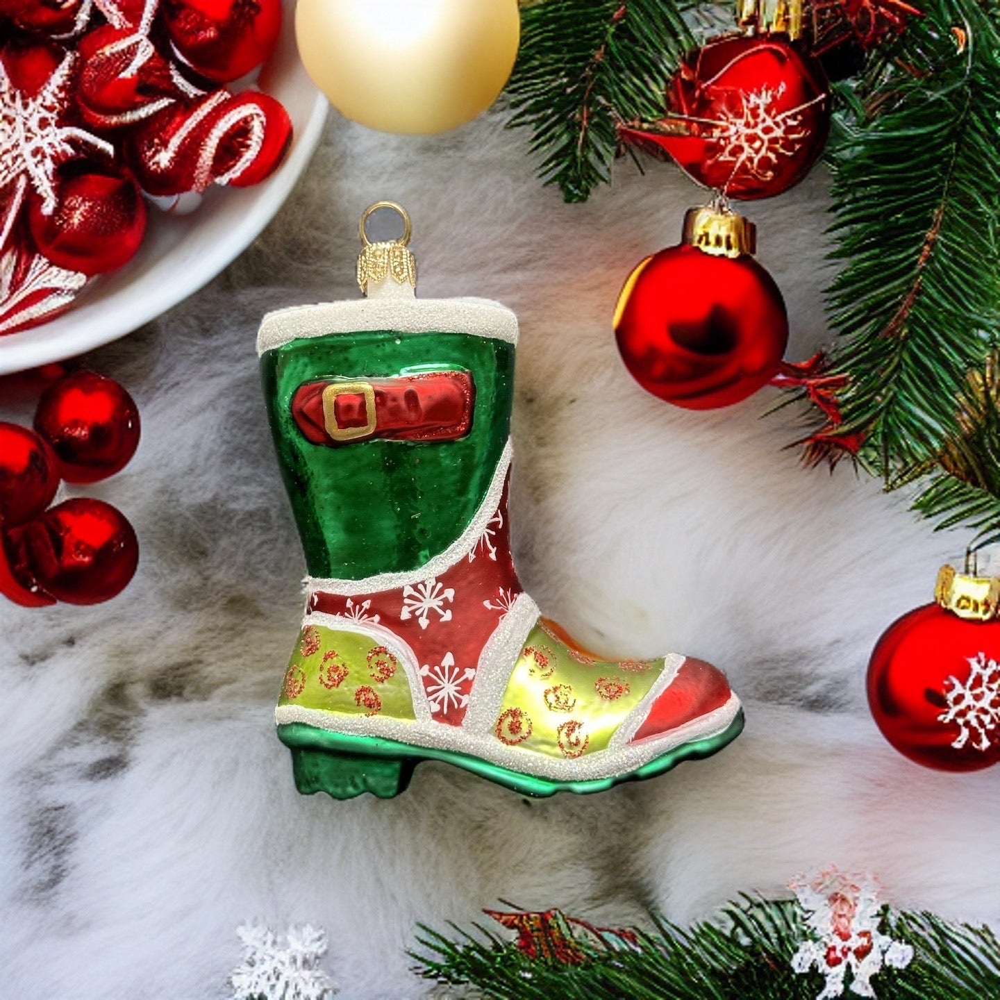 Gumistiefel Christbaumschmuck Glas Weihnachtsbaumanhänger