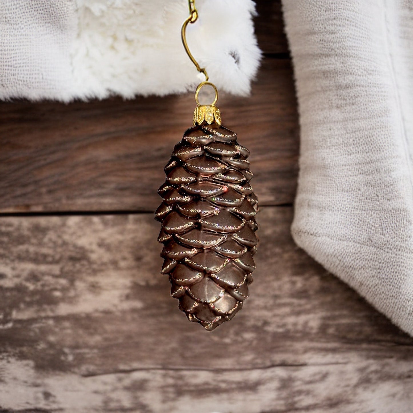 Tannenzapfen Christbaumschmuck Glas Weihnachtsbaumanhänger