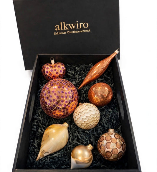 Amber Kollektion – 8er Luxus Box Orange Gold
