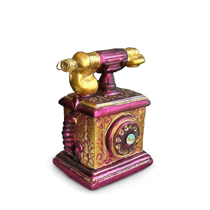Retro- Telefon- Weihnachtsschmuck- Glas- 12 cm