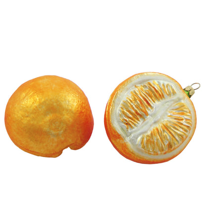 Orange (1/2) Christbaumschmuck Glas Obstform Weihnachtsbaumkugel