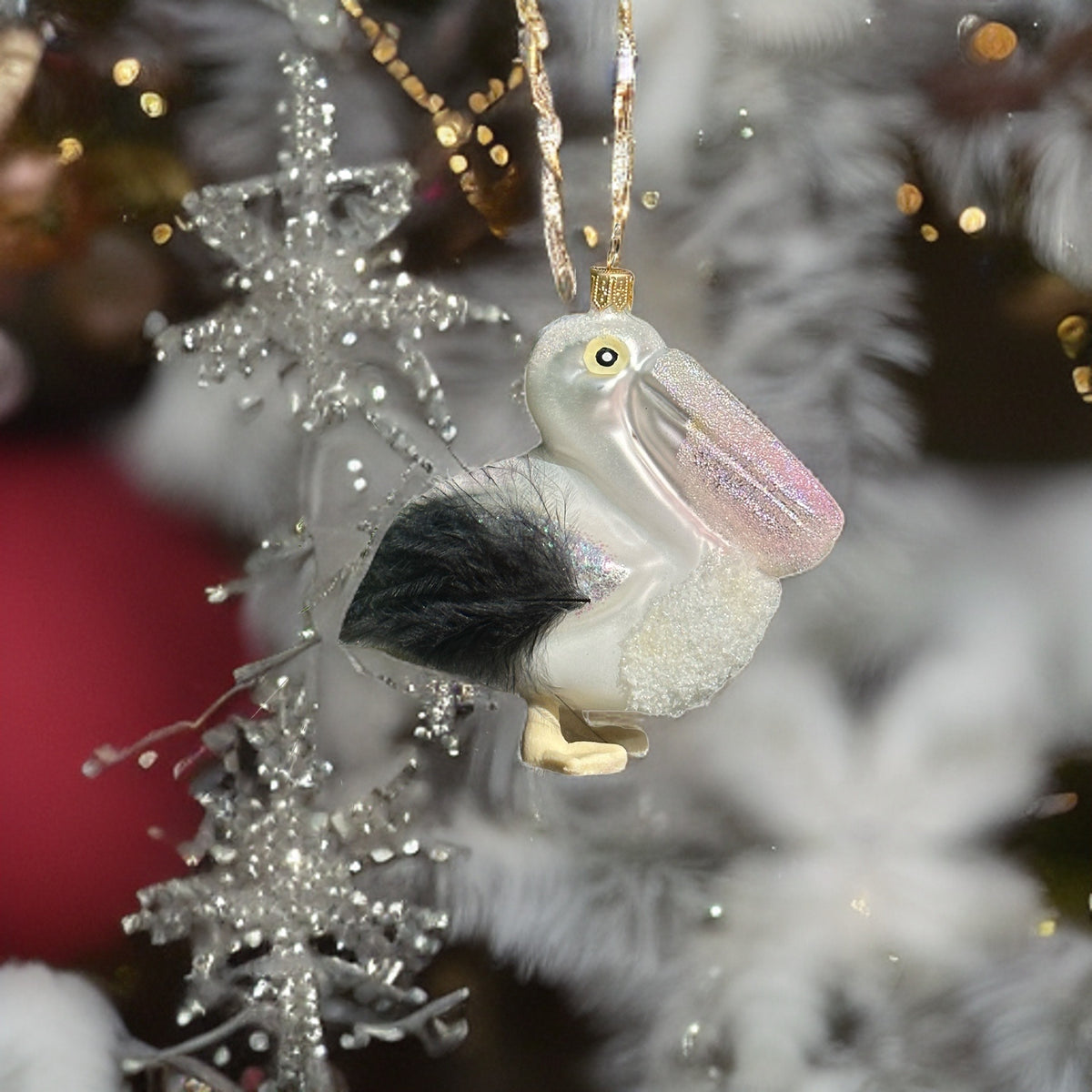 Pelikan Christbaumschmuck Glas 10cm