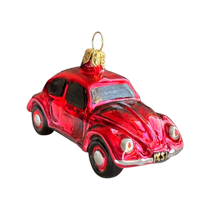 VW Käfer Christbaumschmuck Glas Weihnachtsbaumanhänger