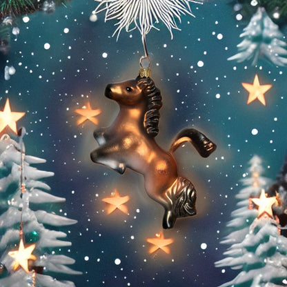 Pferd Christbaumschmuck Glas Tier Weihnachtsbaumanhänger