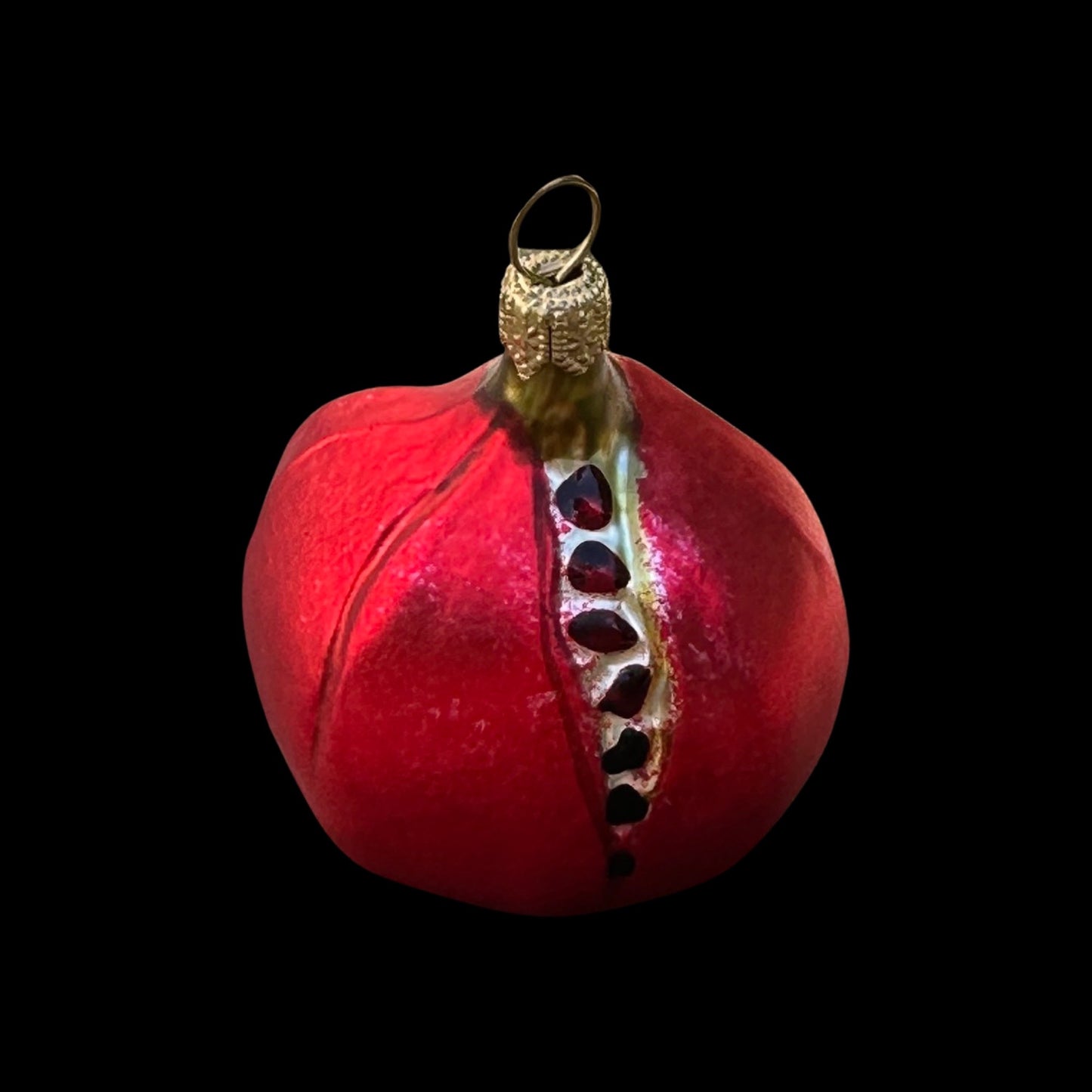 Granatapfel klein  Christbaumschmuck Glas Obstform Weihnachtsbaumkugel