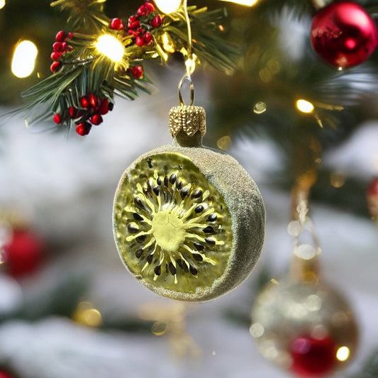 Kiwi Christbaumschmuck Glas Weihnachtsbaumanhänger