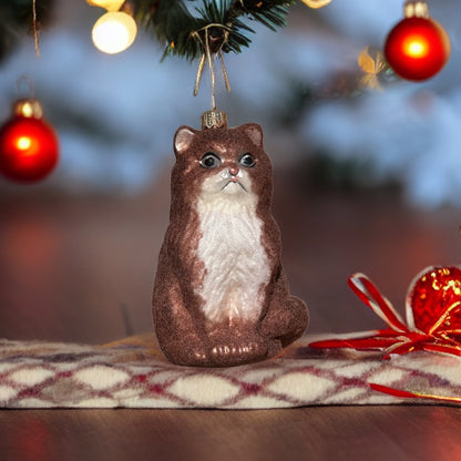 Katze Christbaumschmuck Glas Weihnachtsbaumkugel