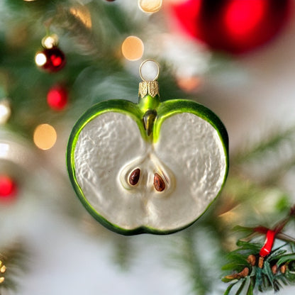 Apfelscheibe Christbaumschmuck Glas Obstform Weihnachtsbaumkugel
